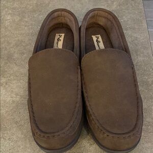 Brown leather men’s slippers
